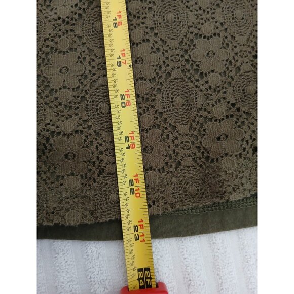 Chaps Denim Petite PXL  Blouse Womens Lace VNeck Sleeveless Lined Summer Spring - Picture 9 of 13